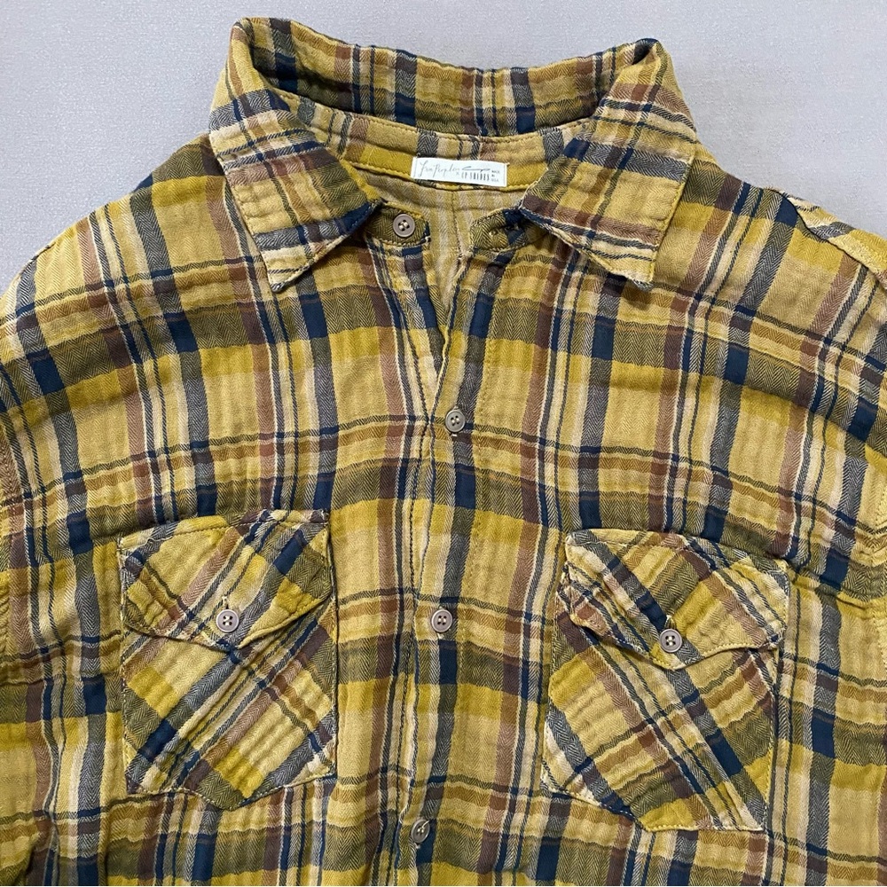 Free peopl x C P Shades shirt large dress check checkered size L button down L